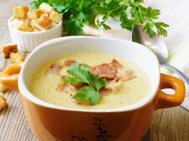 Mashed bacon soup