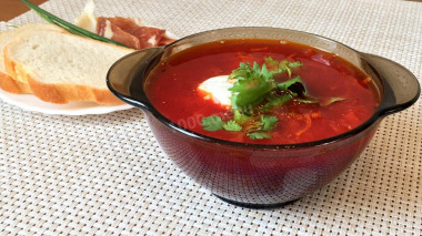 Borscht with beef and beetroot classic