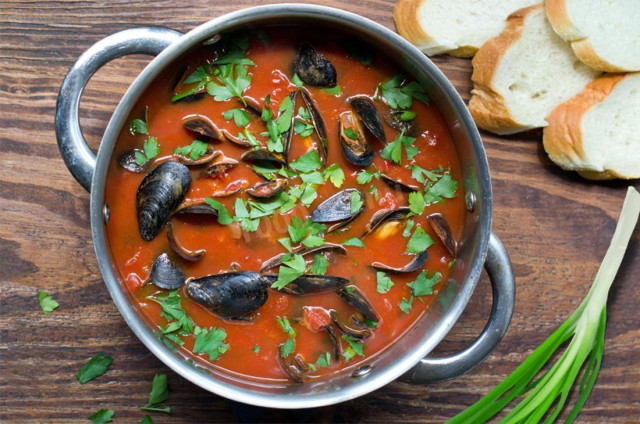 Frozen mussel soup