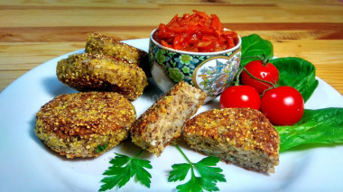 Lentil balls with rice