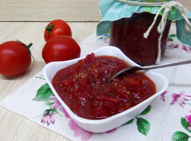 Tomato jam with lemons for winter