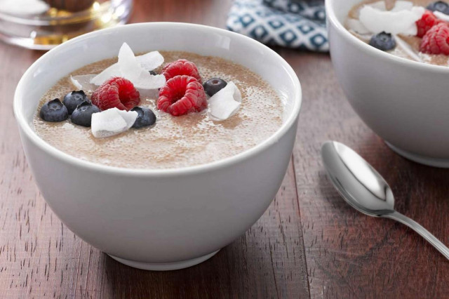 Porridge with cabbage soup