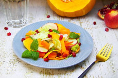 Fresh pumpkin salad