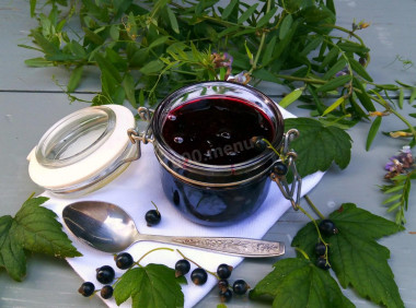 blackcurrant mashed with sugar without cooking for winter