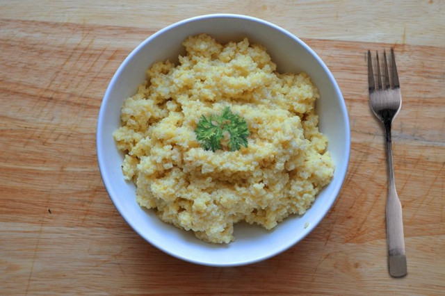 Barley porridge on water with oil