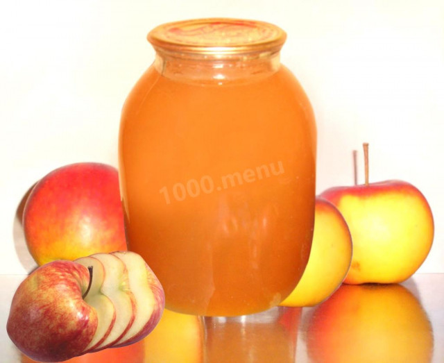 Apple juice for winter with honey