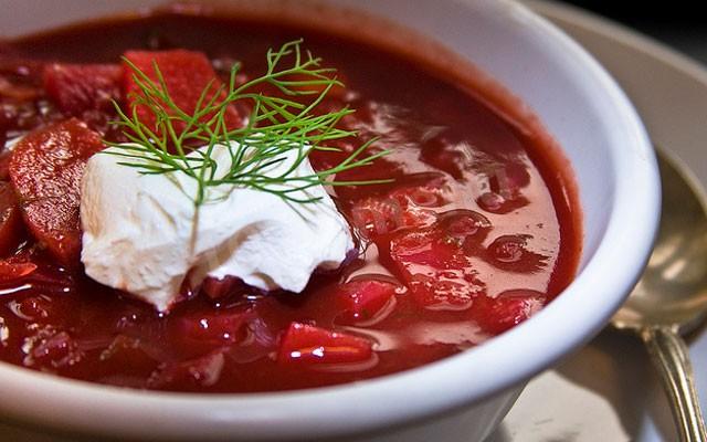 Borscht with sauerkraut in a slow cooker