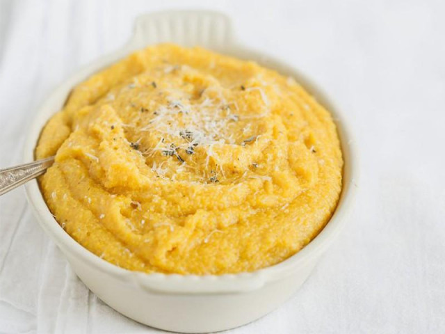 Polenta from corn groats