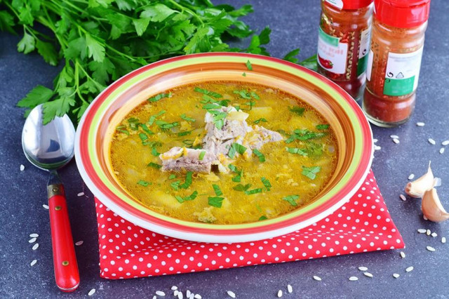 Classic rice and potato Kharcho