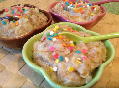 Oatmeal porridge Four cereals in a slow cooker