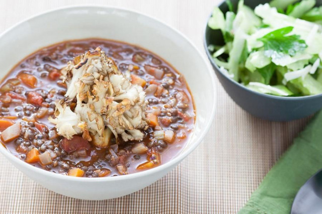 Black Lentil soup