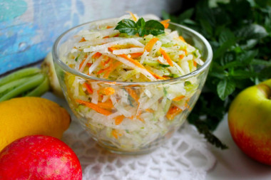 Daikon salad carrot cucumber apple