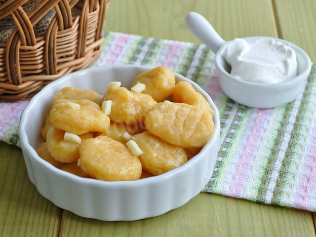 Potato gnocchi with pumpkin