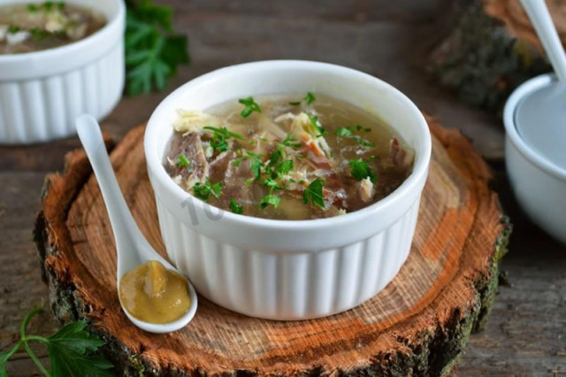 Jelly with poultry meat for the New Year's table