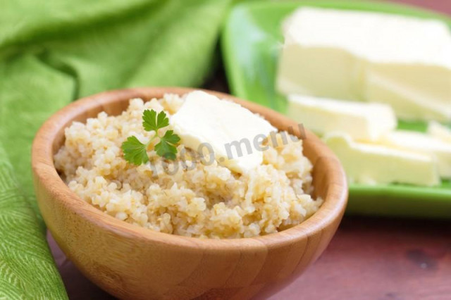 Classic wheat porridge on water