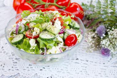 Salad Peking cabbage avocado cheese