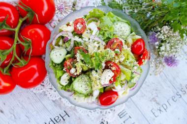 Salad Peking cabbage avocado cheese