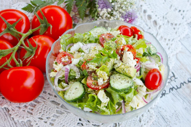 Salad Peking cabbage avocado cheese