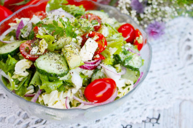 Salad Peking cabbage avocado cheese