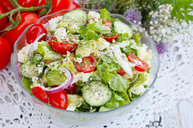 Salad Peking cabbage avocado cheese