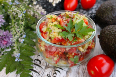 Avocado and cherry tomato salad