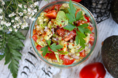 Avocado and cherry tomato salad