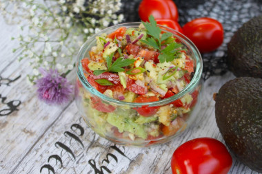 Avocado and cherry tomato salad