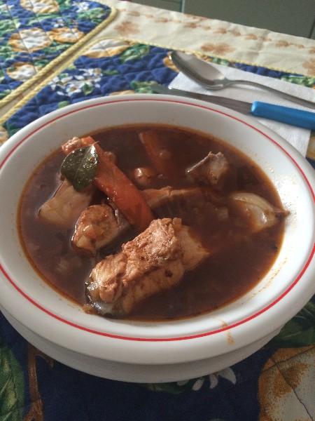 Hungarian fish goulash