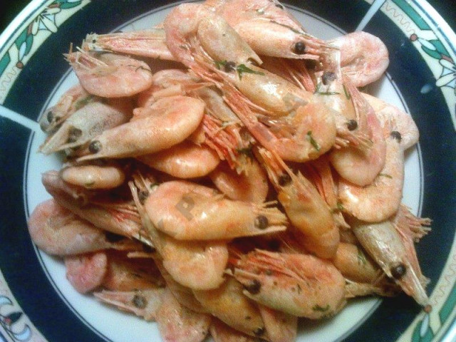 Shrimp in milk