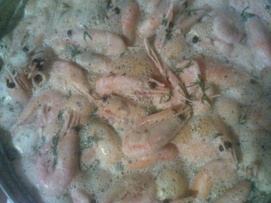 Shrimp in milk