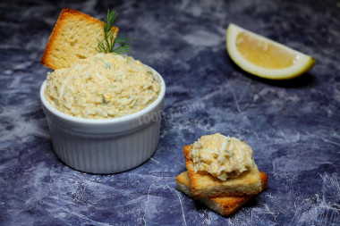 Pollock caviar with butter and eggs