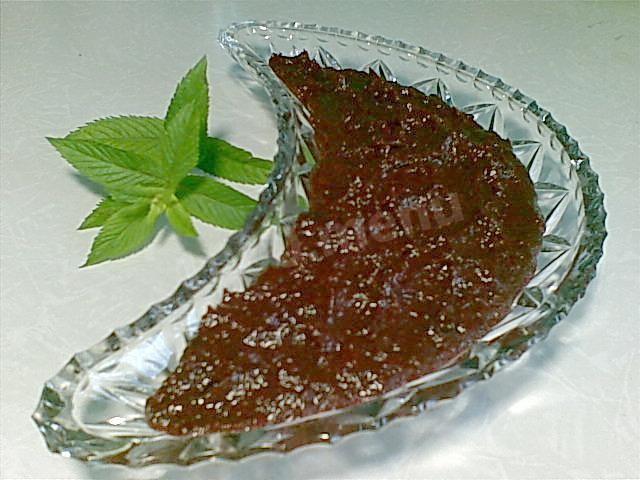 Strawberry jam with sugar