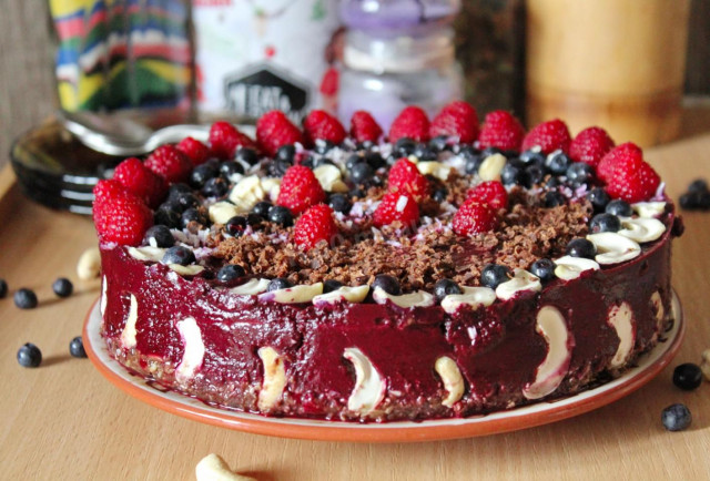 Cake with sprouted buckwheat without flour and sugar