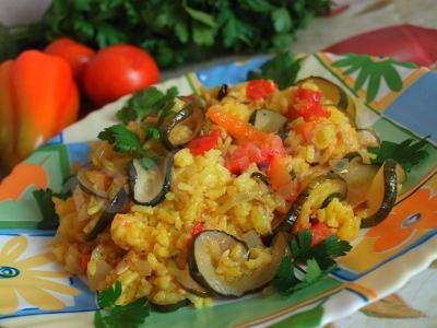 Paella with vegetables