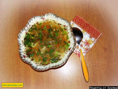 Cabbage soup with beef meat