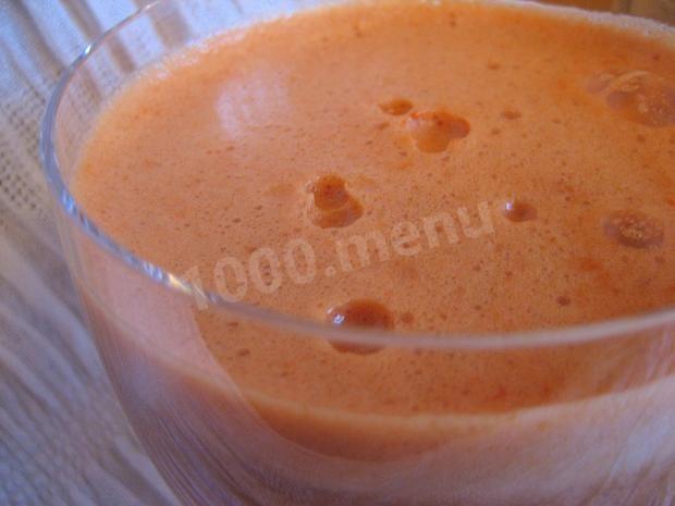 Carrot juice on winter