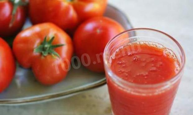 Homemade tomato juice