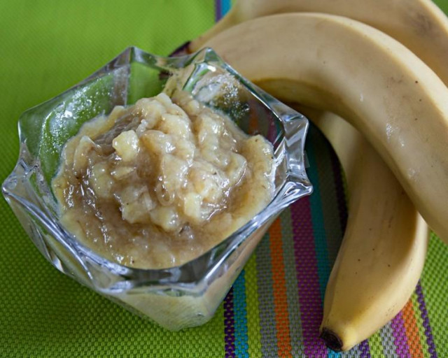 Banana jam with cooking