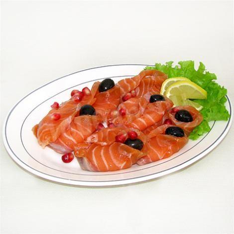 Lightly salted salmon with orange juice