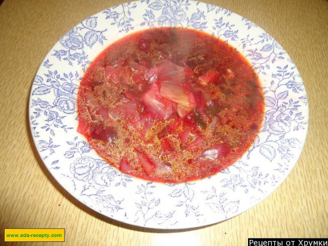 Borscht with beetroot