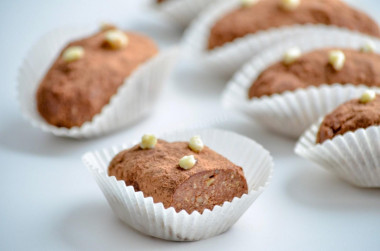 Homemade pastry potato cookies with condensed milk and nuts