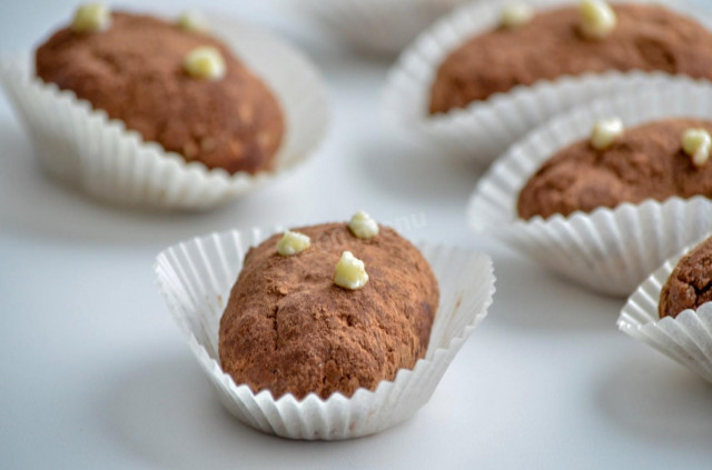 Homemade pastry potato cookies with condensed milk and nuts