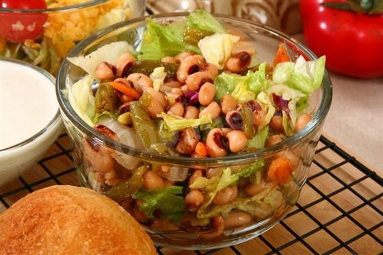 Carrot and celery bean salad