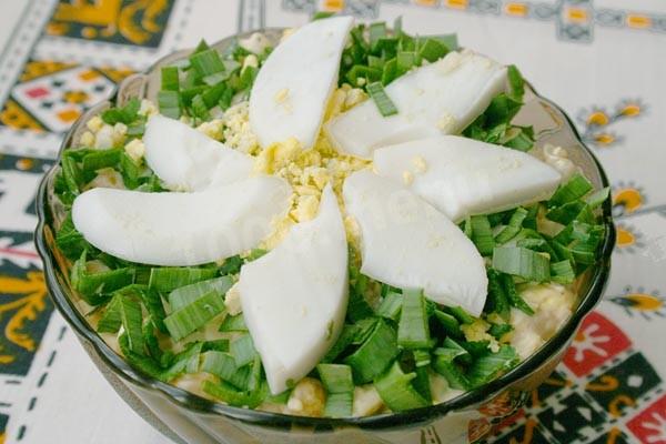 Crab stick and egg salad