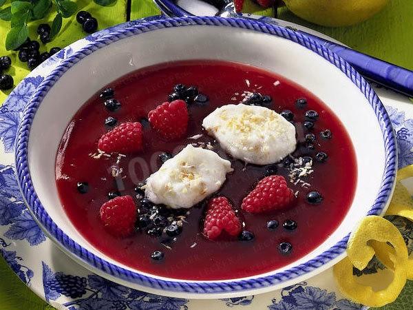 Cold raspberry soup