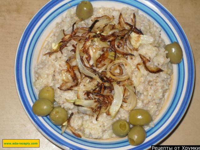 Barley and potato mulch porridge on water