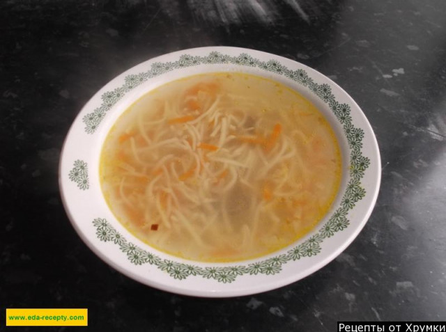 Soup with homemade noodles