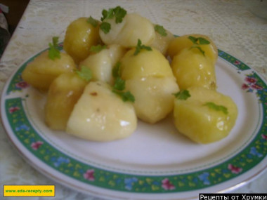 Danish fried potatoes with sugar