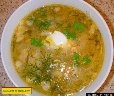 Cabbage soup from sauerkraut