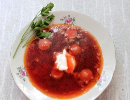 Borscht with beetroot Lviv